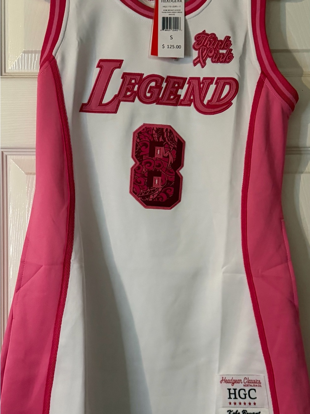Kobe Bryant Legend' Pink & White Jersey dress with pockets